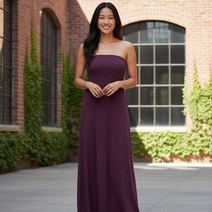 White House Black Market Strapless Convertible Matte Jersey Dress Maxi Skirt XS